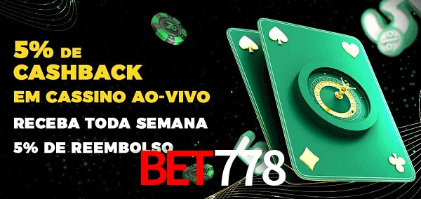 Promoções do cassino ao Vivo bet778